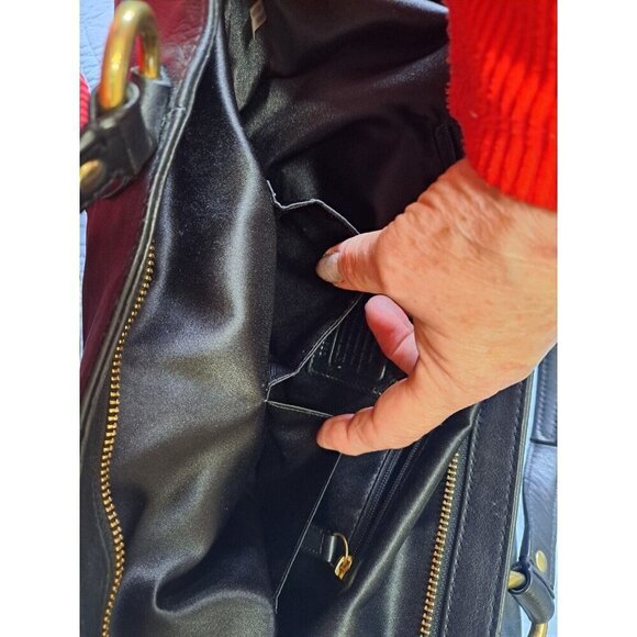 Coach Campbell Black Satchel Handbag Business Tote F24683 NO SHOULDER STRAP - Picture 14 of 15